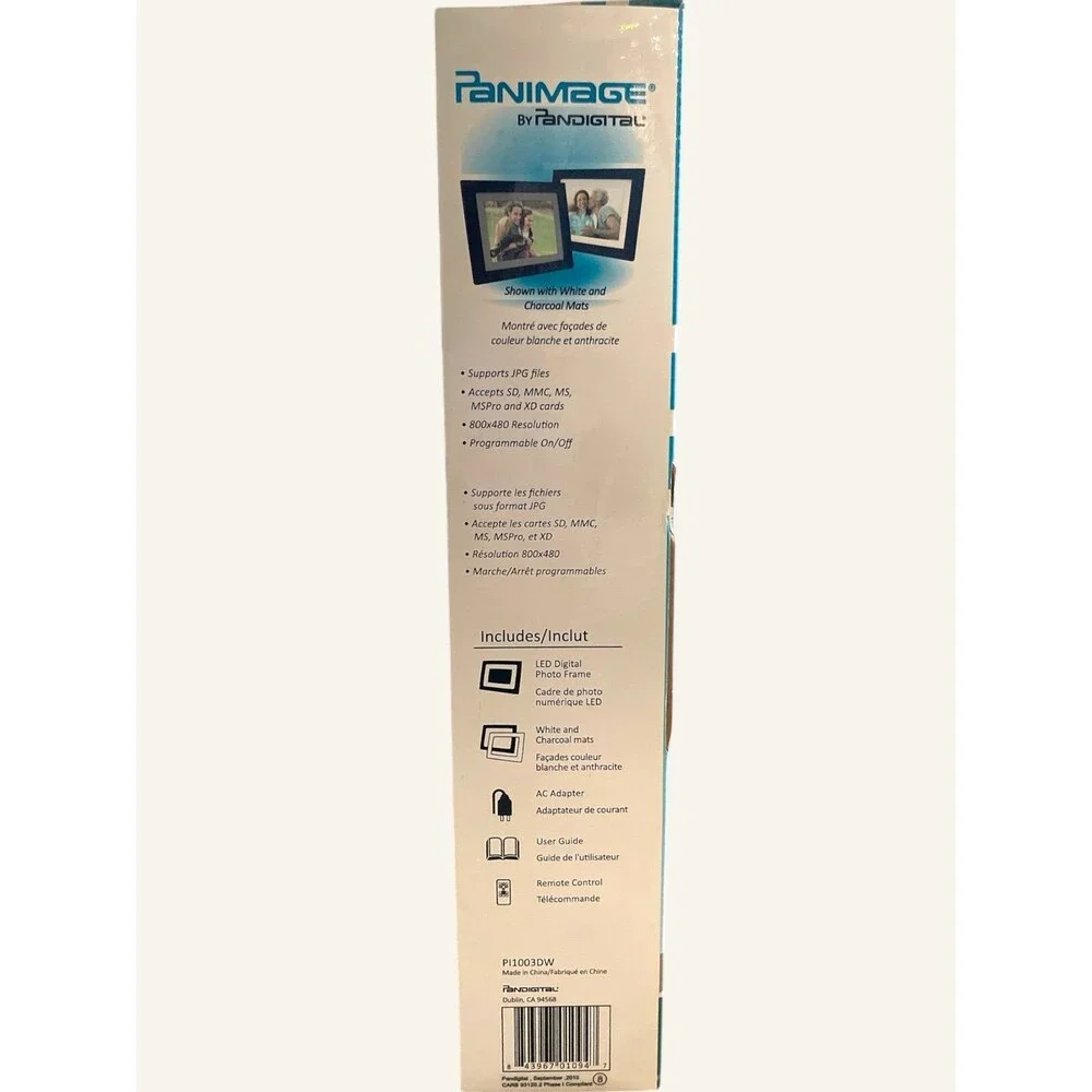 NEW PanImage PanDigital LARGE 10 Inch Digital Led Photo Frame Remote Control